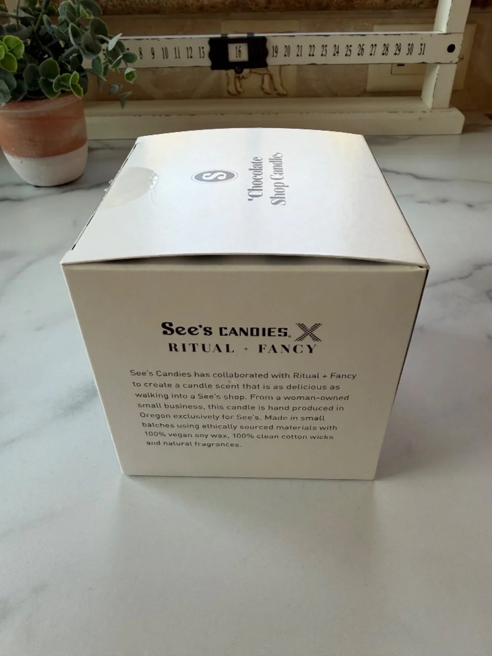 See’s Candies Chocolate Shop Candle Ritual + Fancy Vegan Soy Wax New in Box